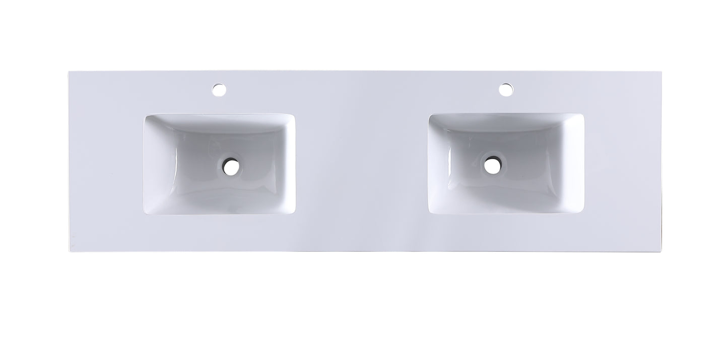 1500mm S1D Gloss White Artificial Stone Top
