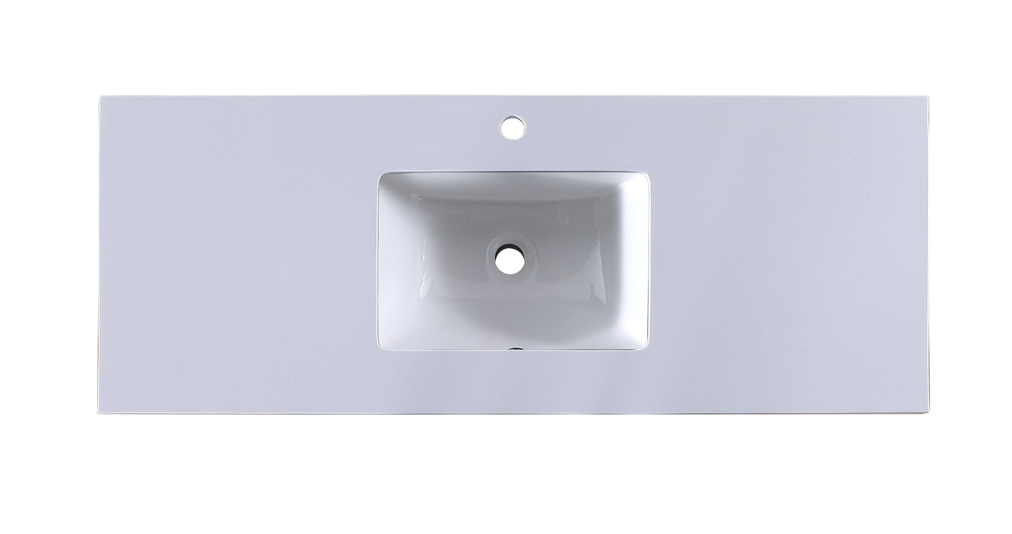 1200mm S1C Gloss White Artificial Stone Top
