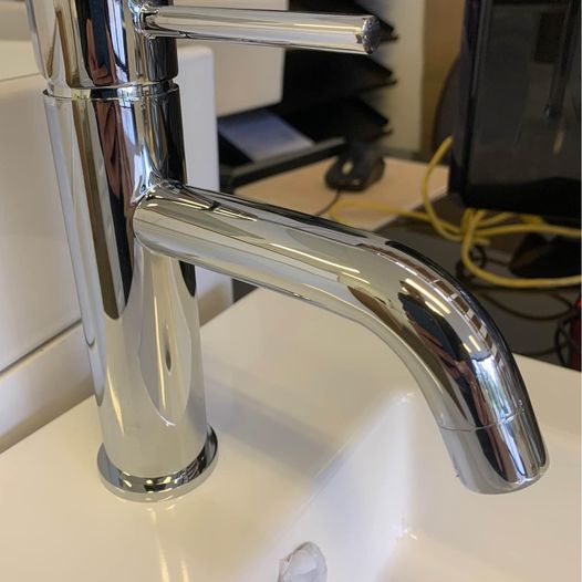 Chrome Curved Pin Lever Basin Mixer (Short/Tall)