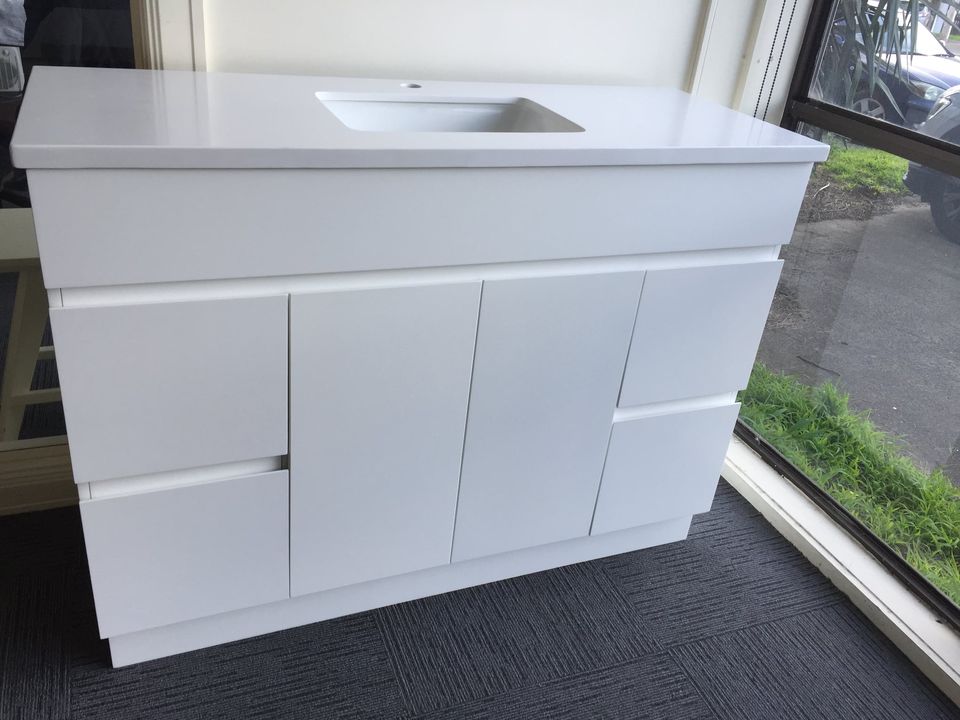 1200mm Matte White Vanity - 616-C