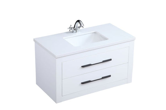 750mm Matte White Wall Hung - 619-A