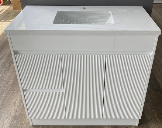 900mm Gloss White Bathroom Vanity - 617-B
