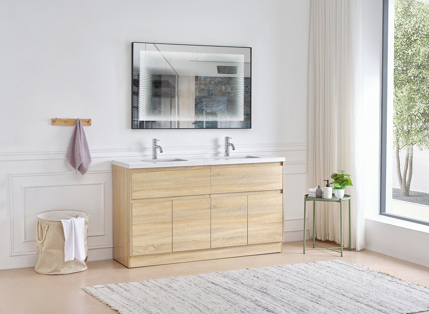 750/900/1200/1500mm Monash Wooden Finish Vanity - 2217-ABCD