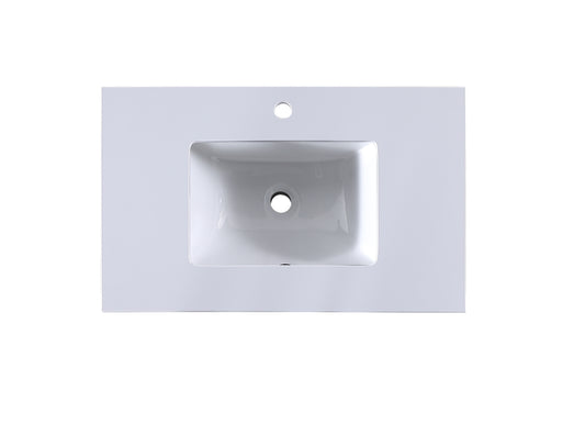 750mm S1A Gloss White Artificial Stone Top