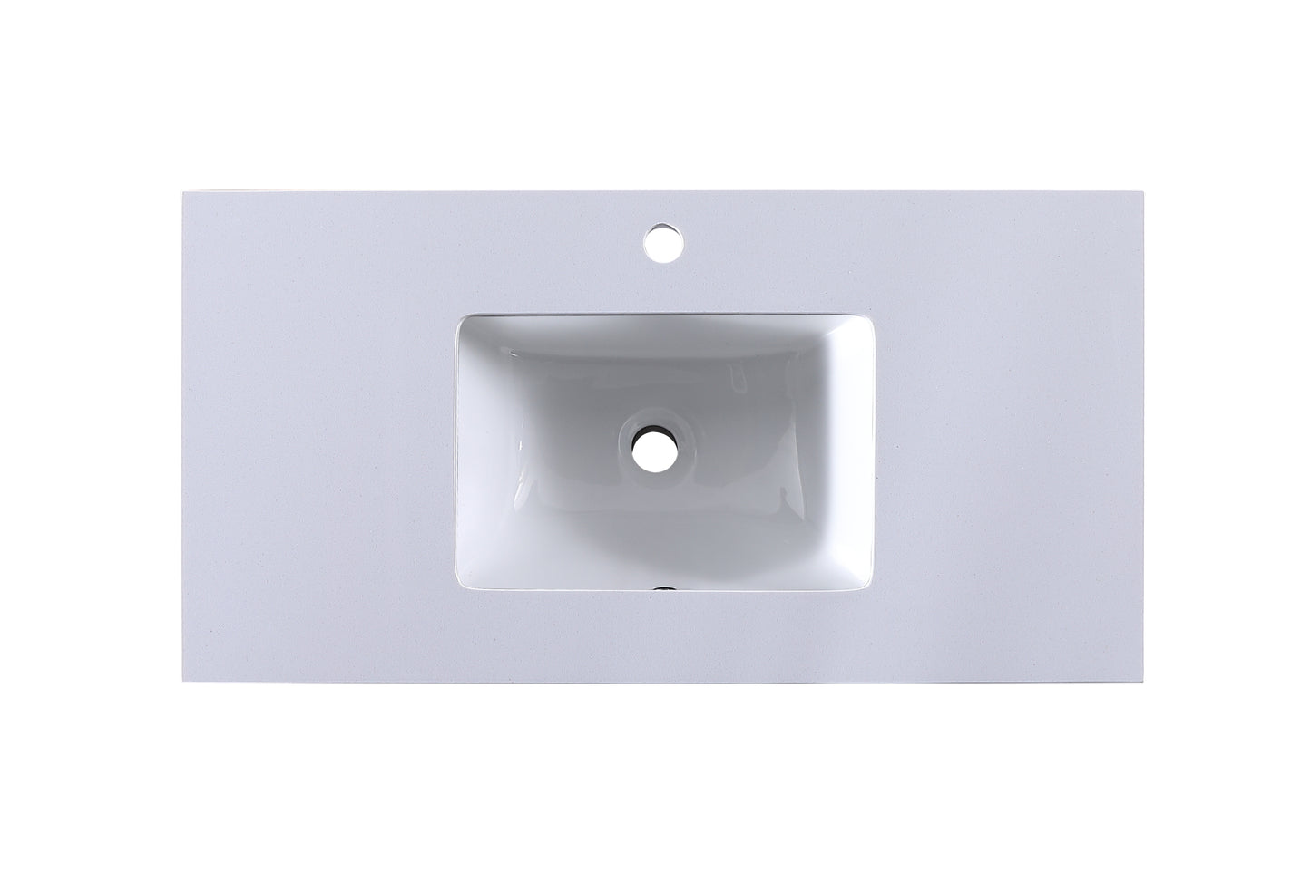 900mm S1B Gloss White Artificial Stone Top